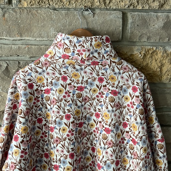 Custom Made Fleece Lined Turtleneck Sweatshirt Floral Pattern Size XXL - Picture 11 of 16